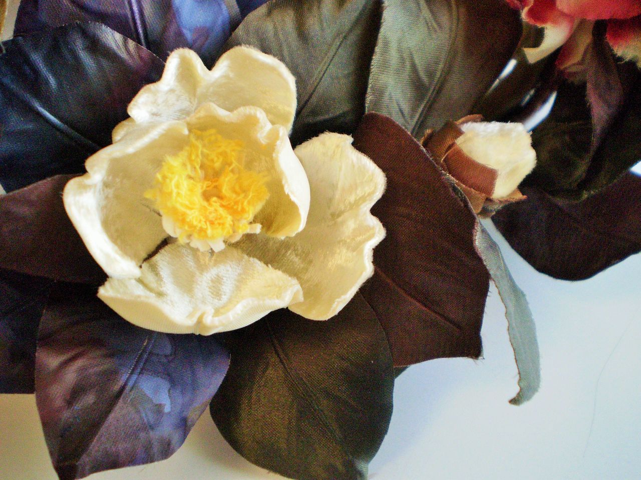 白玉椿 布で作る花日記