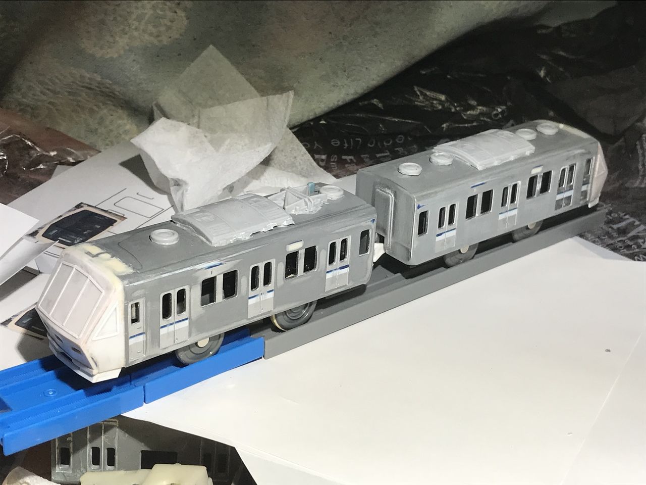 改造プラレール 近江鉄道700系 あかね号 時雨車輌 改造プラレール 近江鉄道700系 あかね号 時雨車輌