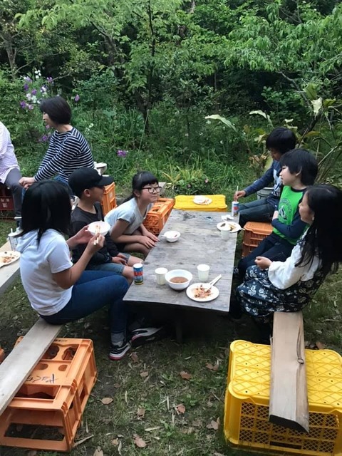 ミュージックキャンプ2019子供たち昼食中