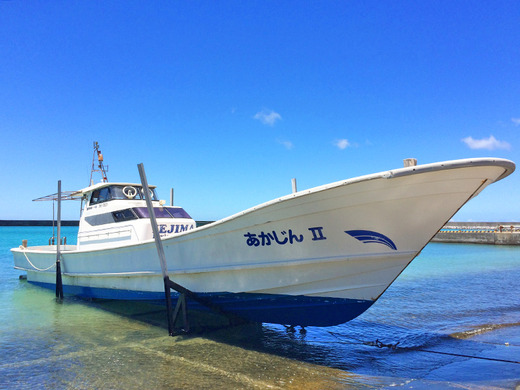 伊江島ダイビングサービスのボート陸揚げ2015年7月24日5