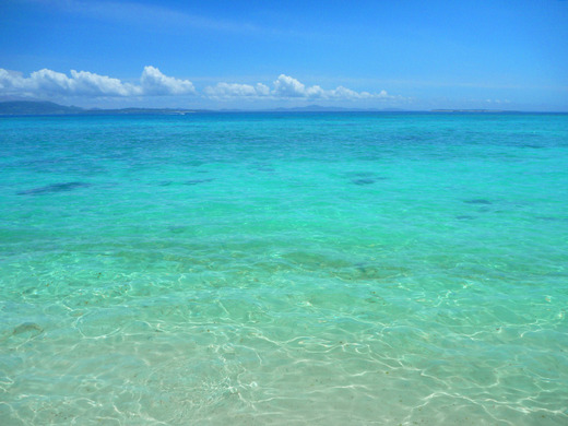 伊江島のきれいな海