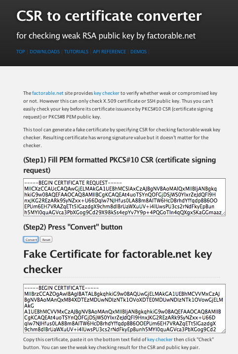 CSR-Self Cert Converter