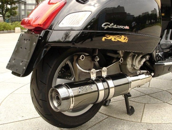 新車外しベスパGTS250ie純正マフラー GTS250 ie ピアジオ