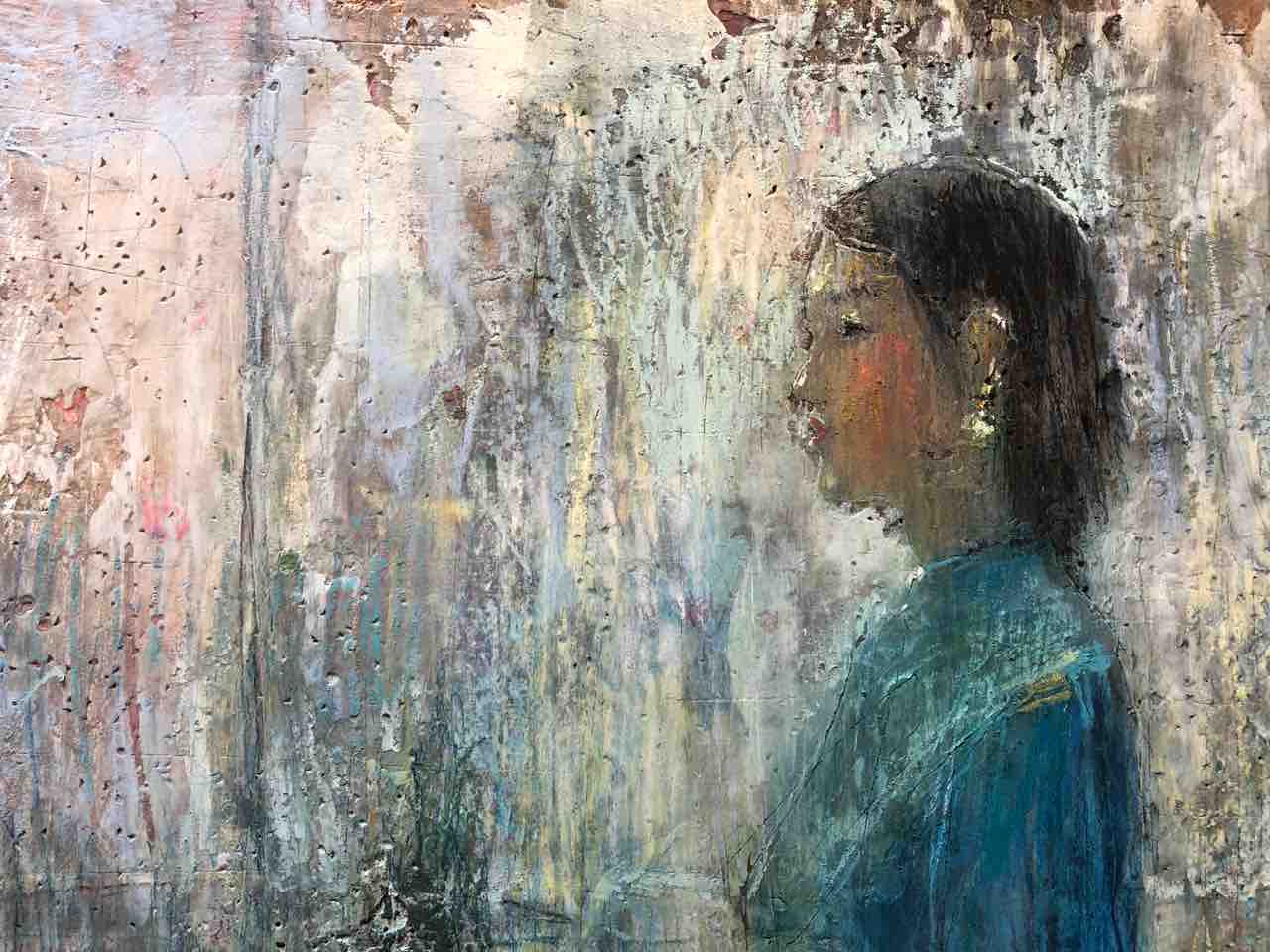 美術学校の校長だったA.J .Adonyの力のある油絵です 美術学校の校長だったA.J .Adonyの力のある油絵です