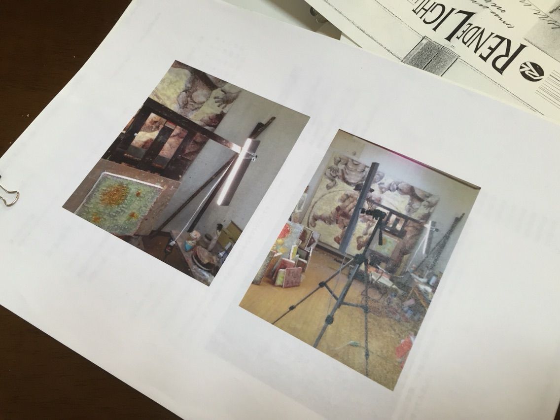 アトリエ用led照明のパンフレット撮影 えかきの思考