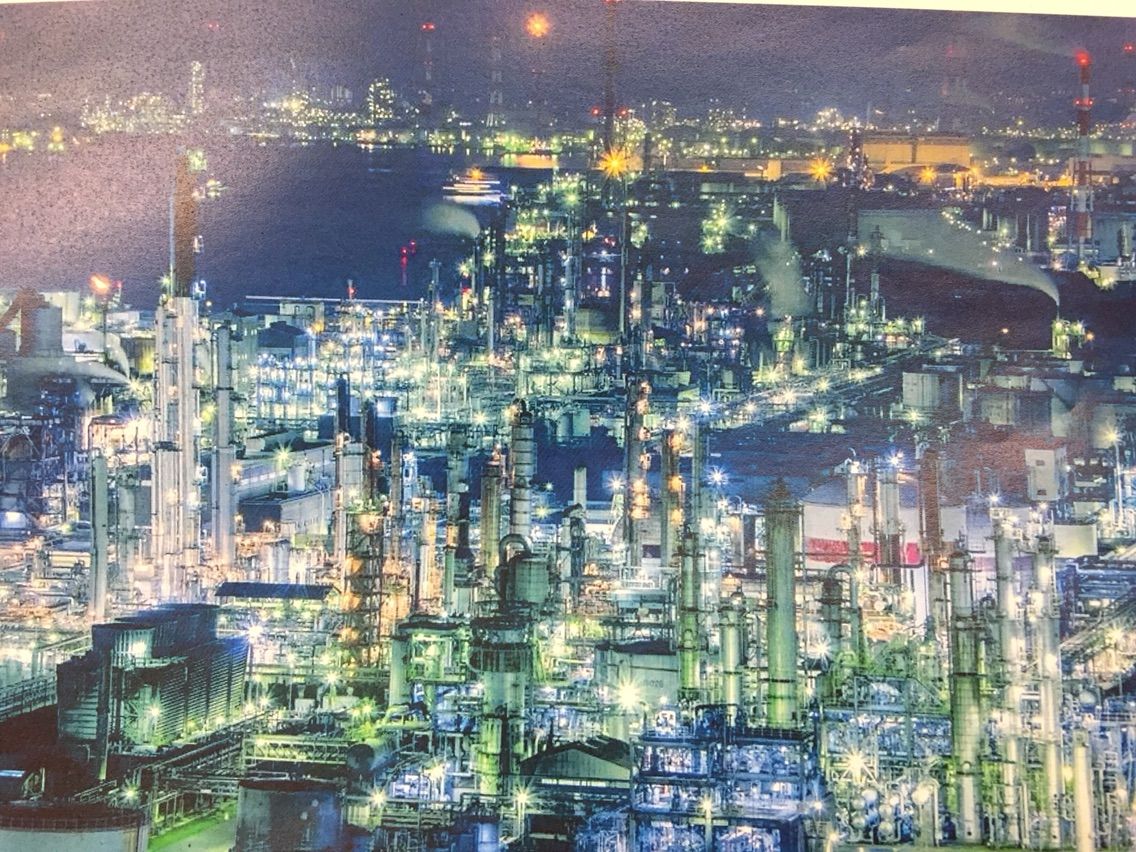 工場地帯の夜景を描く授業 えかきの思考 工場地帯の夜景を描く授業 えかきの思考