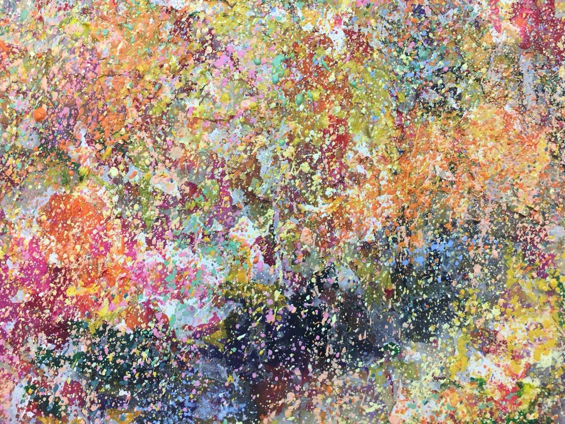 ドリッピングで紅葉を描く授業と荒波に打たれる裸婦のセッティング えかきの思考