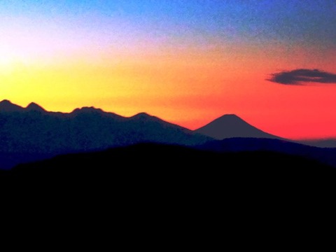 富士山と八ヶ岳