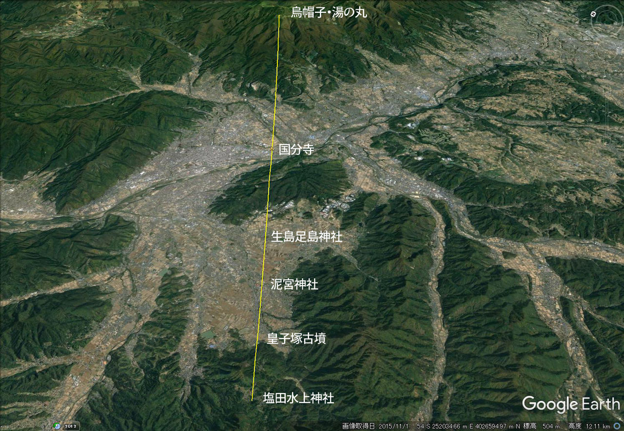 上田市のレイライン水上神社へ Woo