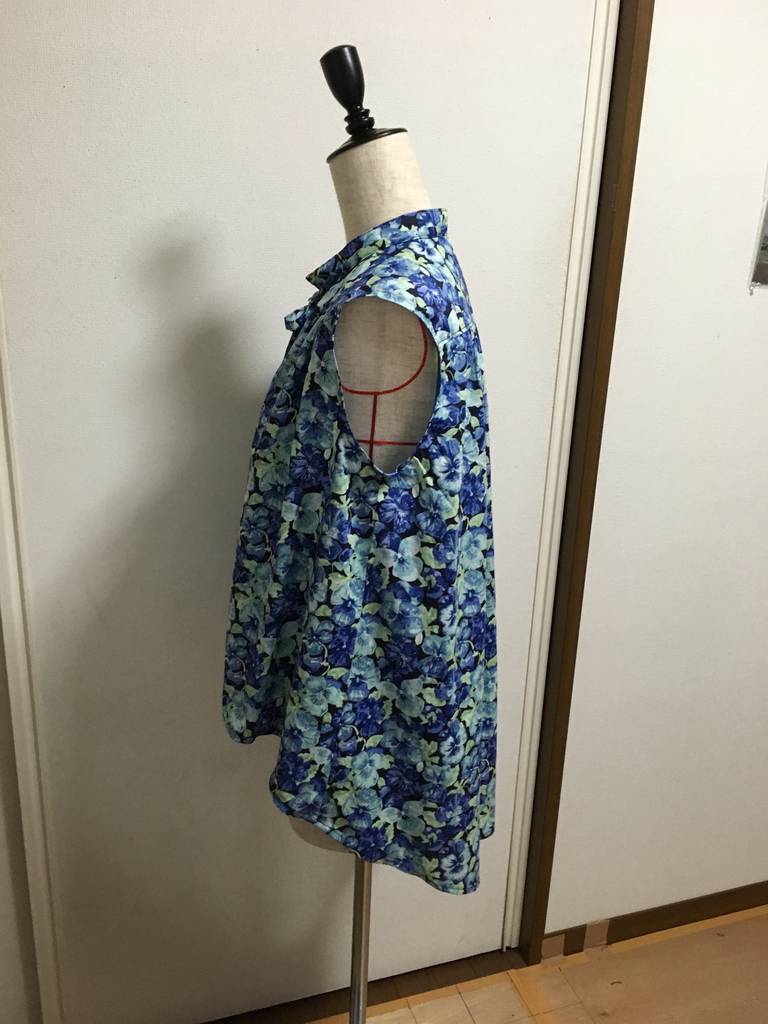 No 162 ノースリーブブラウス 1 11 まるごと k sソーイングブログ No 162 ノースリーブブラウス 1 11 まるごと k sソーイングブログ