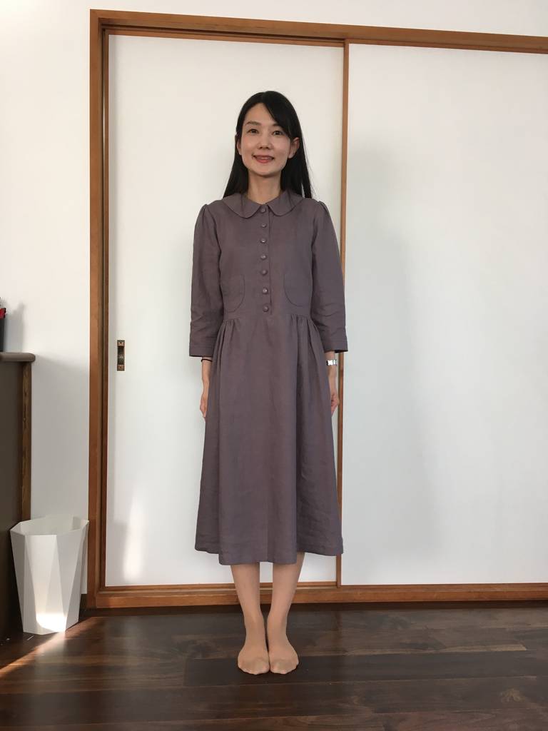 No 166 ショールカラーワンピース 5 11 まるごと ｋ ｓソーイングブログ