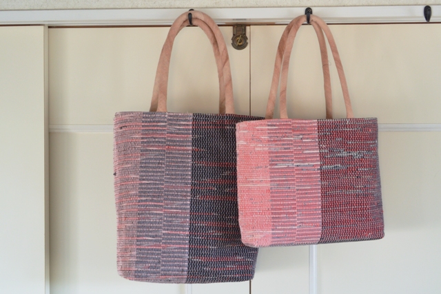 また2個 裂き織りバッグ 村のcafe 風光舎