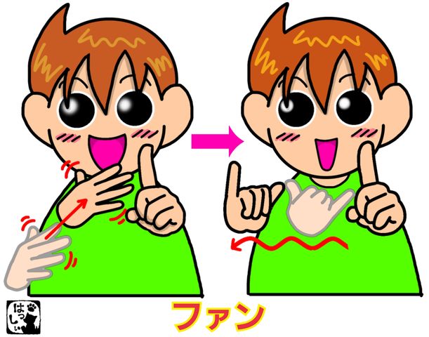 手話単語 631 ファン 手話しゅわshushushu 手話単語 631 ファン 手話しゅわshushushu