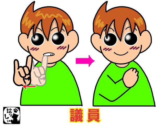 手話単語 636 議員 手話しゅわshushushu 手話単語 636 議員 手話しゅわshushushu