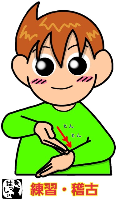 手話単語：221 【練習】【練習をする】【稽古】【稽古をする  