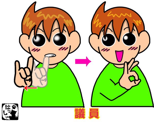 手話単語 636 議員 手話しゅわshushushu 手話単語 636 議員 手話しゅわshushushu