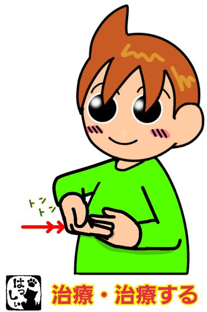 手話単語 ６８４ 治療 治療する 手話しゅわshushushu