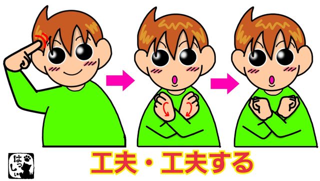 手話単語 682 工夫 工夫する 手話しゅわshushushu 手話単語 682 工夫 工夫する 手話しゅわshushushu