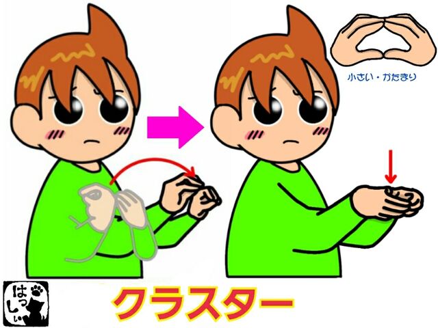 手話単語 1116 クラスター 手話しゅわshushushu 手話単語 1116 クラスター 手話しゅわshushushu