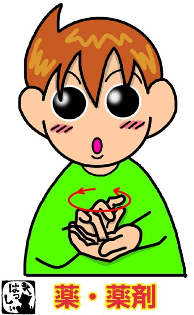 手話単語：162 【薬】【薬剤】 : 手話しゅわSHUSHUSHU Powered by