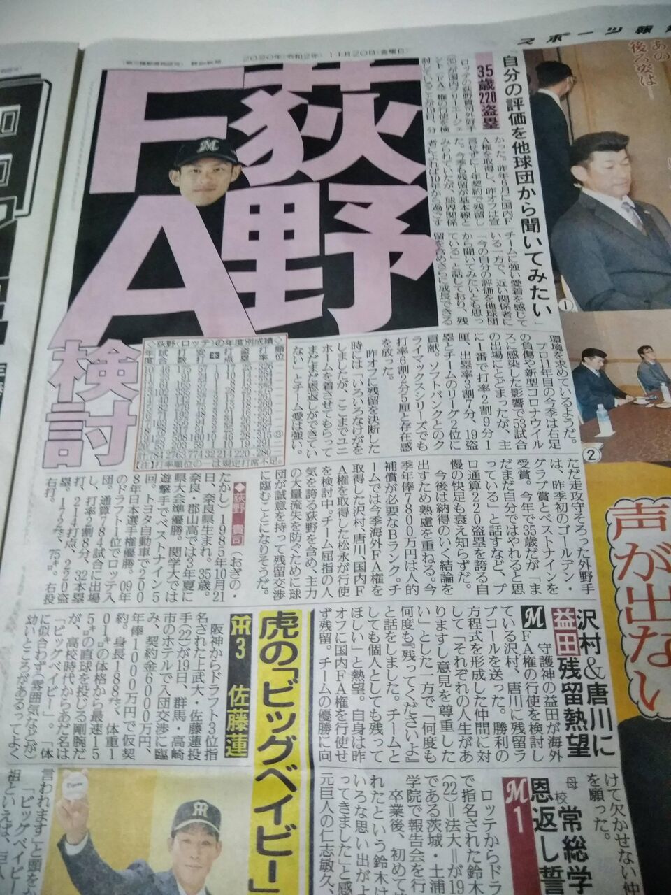 悲報 ロッテ 荻野貴司さん Fa検討中 Nanjpost なんjまとめ 悲報 ロッテ 荻野貴司さん Fa検討中 Nanjpost なんjまとめ