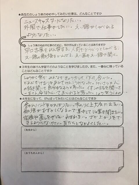 キャリアノートの おうちの人から を必ずお願いします 3 21第405号 かがやきブログ キャリアノートの おうちの人から を必ずお願いします 3 21第405号 かがやきブログ