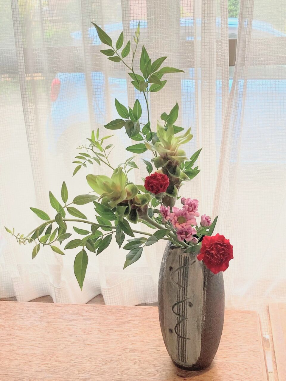 ソケイの投げ入れ 花月流