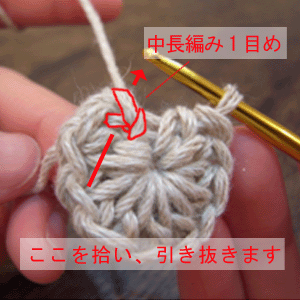 かぎ編みq A 引き抜きとは 中長編み編 かぎ編みの無料編み図と編み方入門ブログ