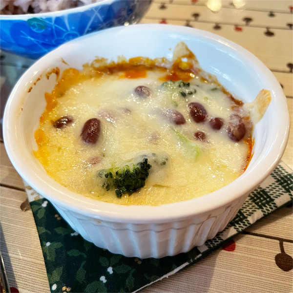 08小豆入りトマトチーズグラタン