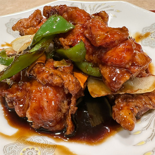 02黒酢鶏炒め・S(850円)