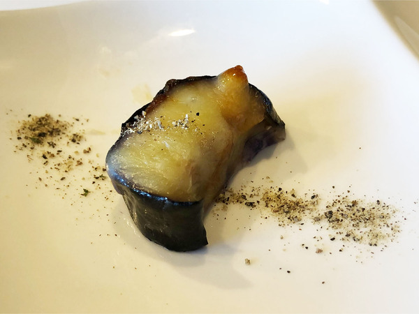02オードブル:茄子のチーズ焼き