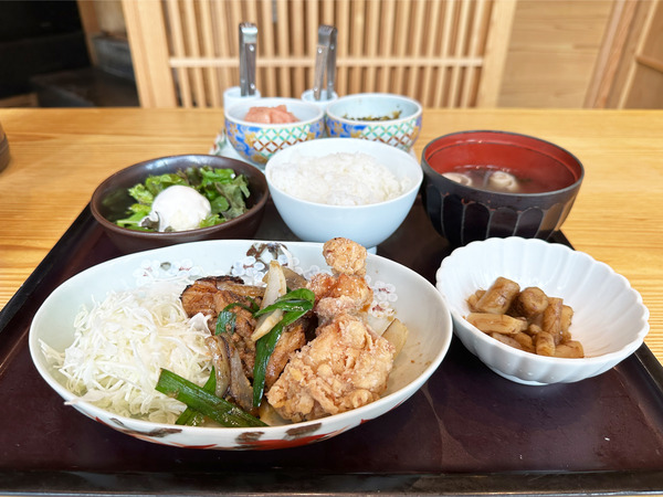 01うまだし唐揚げ&豚しょうが焼き(1500円)