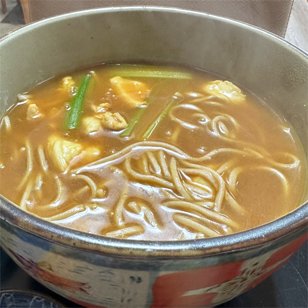 02カレー南蛮・田舎蕎麦(1100円)