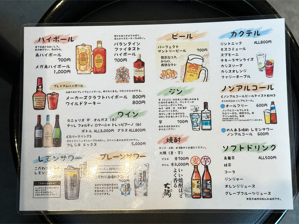 14ドリンクメニュー