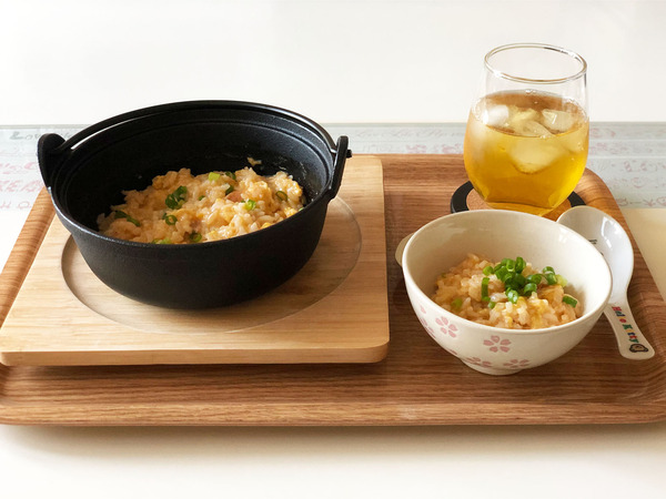 10余ったスープで雑炊作りました