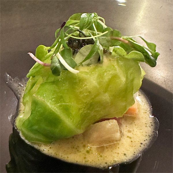 11メンメと帆立、キャベツのムース