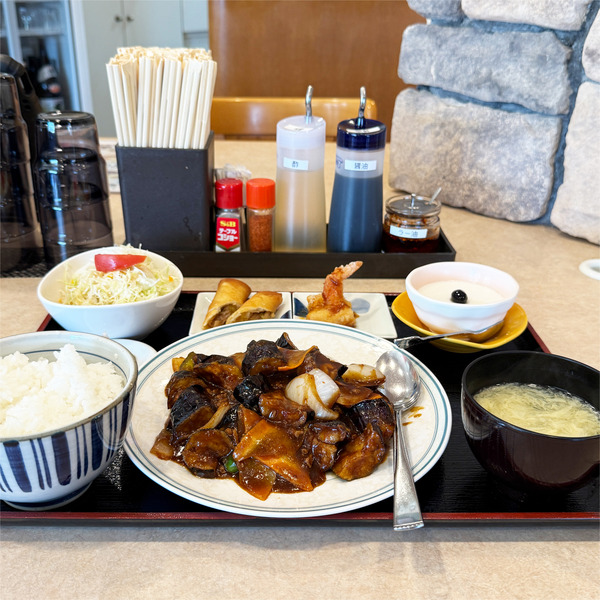 01ナスの味噌炒め定食(1700円)