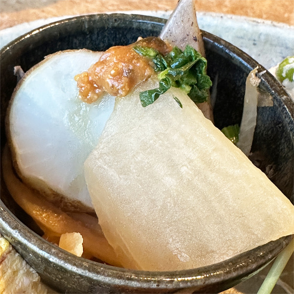 10大根と菊芋のネギ味噌