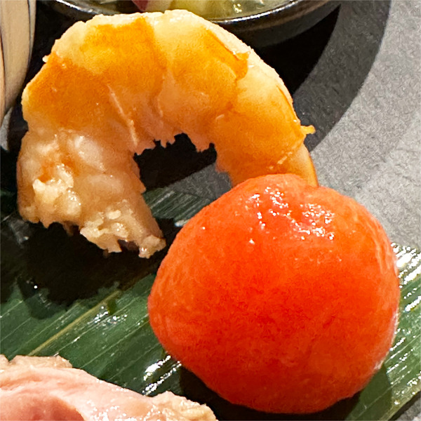 06海老のうま煮・トマトの甘酢漬け