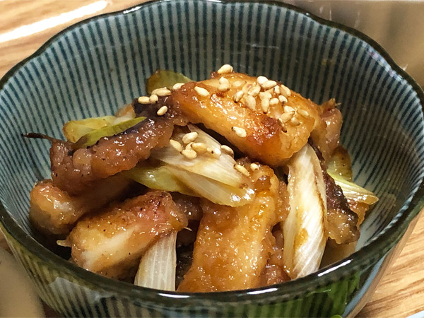 04イカと長ネギの生姜焼き