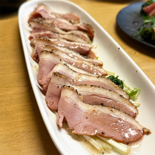 08燻製鴨のカルパッチョ
