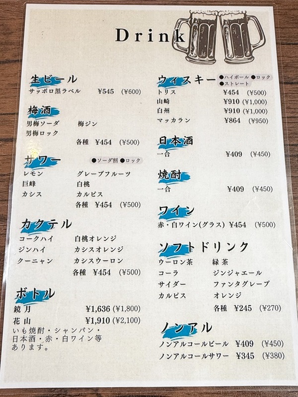 14ドリンクメニュー