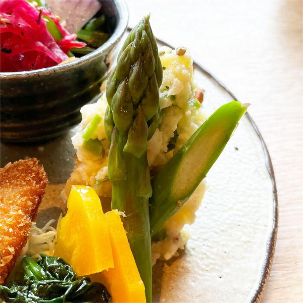 10更別産アスパラとトウヤのサラダ