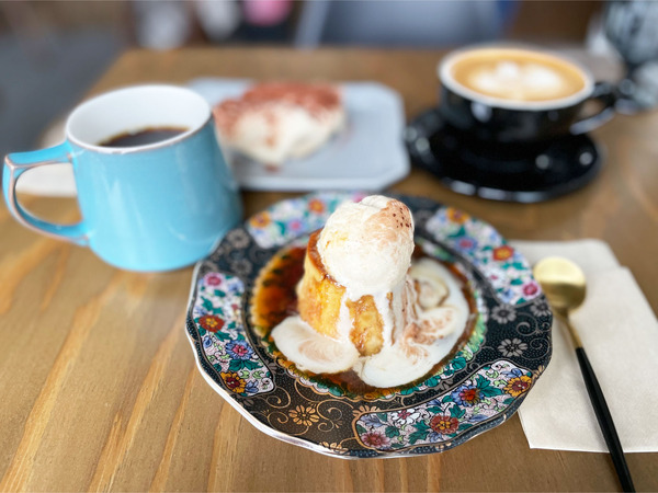 01珈琲店のリッチなプリンセット(1000円)