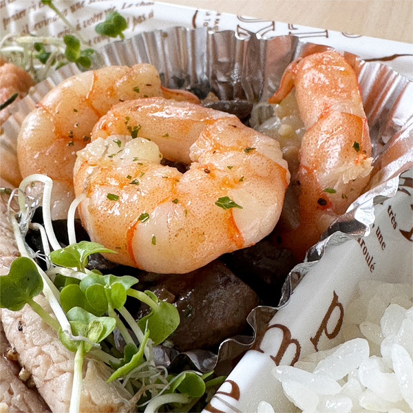 05エビとマッシュルームのアヒージョ