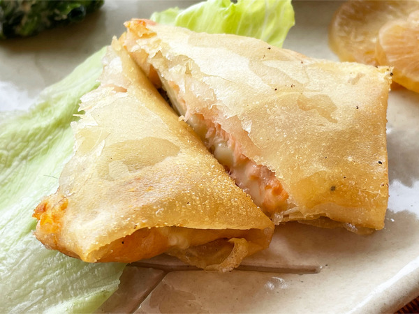 04サーモンとふき味噌の春巻き