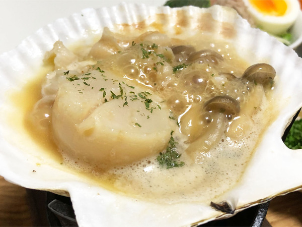 03ホタテの貝焼き・バター醤油