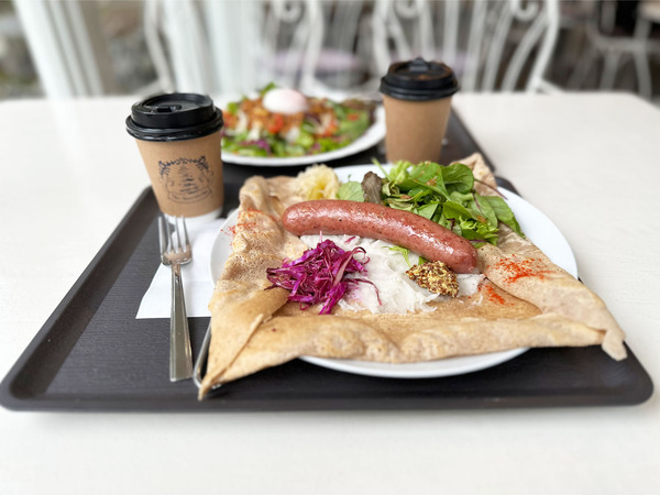 01豊西牛ソーセージ&マッシュポテトのガレット(1200円)