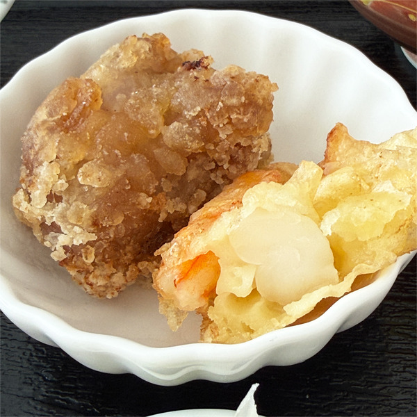 18から揚げ・海老とゆり根のかき揚げ