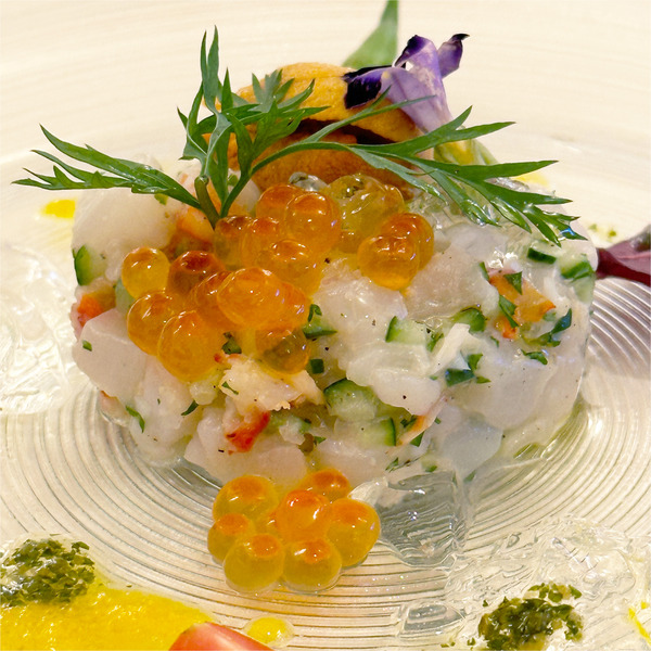 05北海道産ホタテと蟹のタルタル～近海魚介のジュエルを添えて～